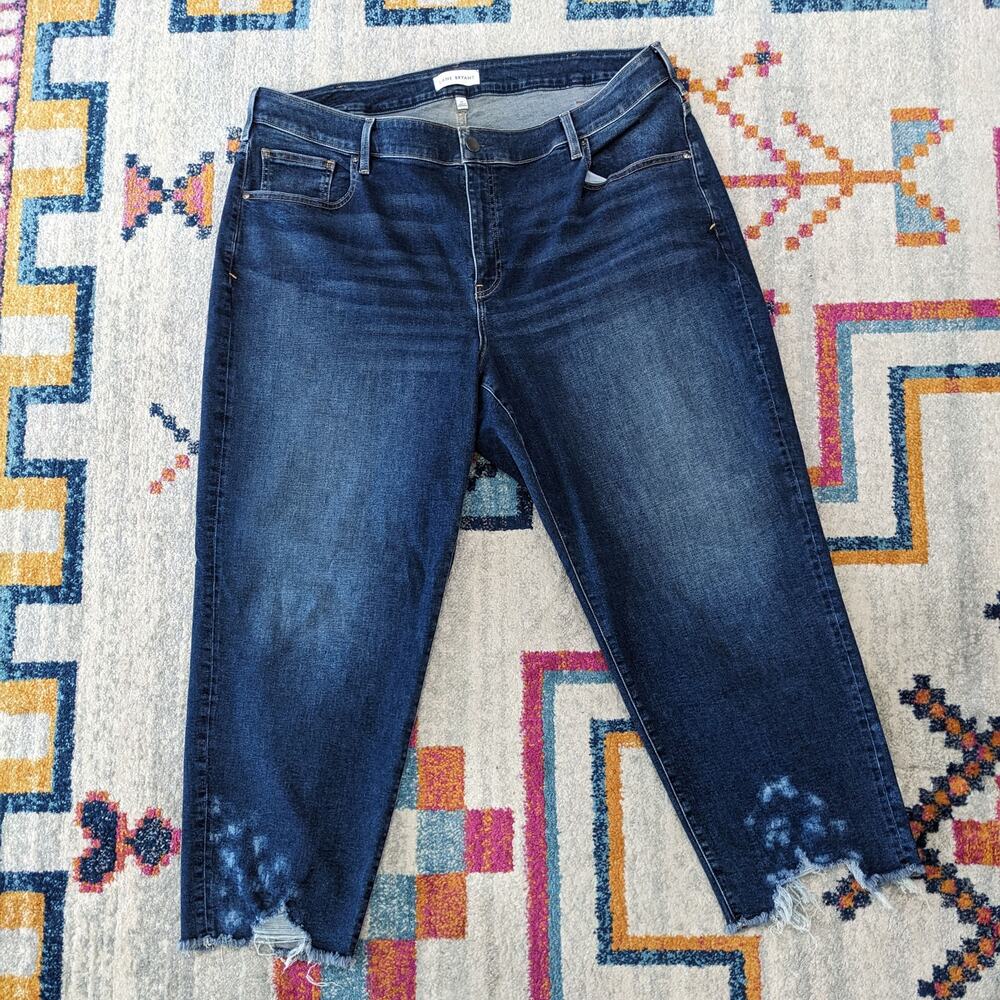 Lane Bryant Womens 24 Jeans Flex Curvy High Rise Girlfriend Straight
